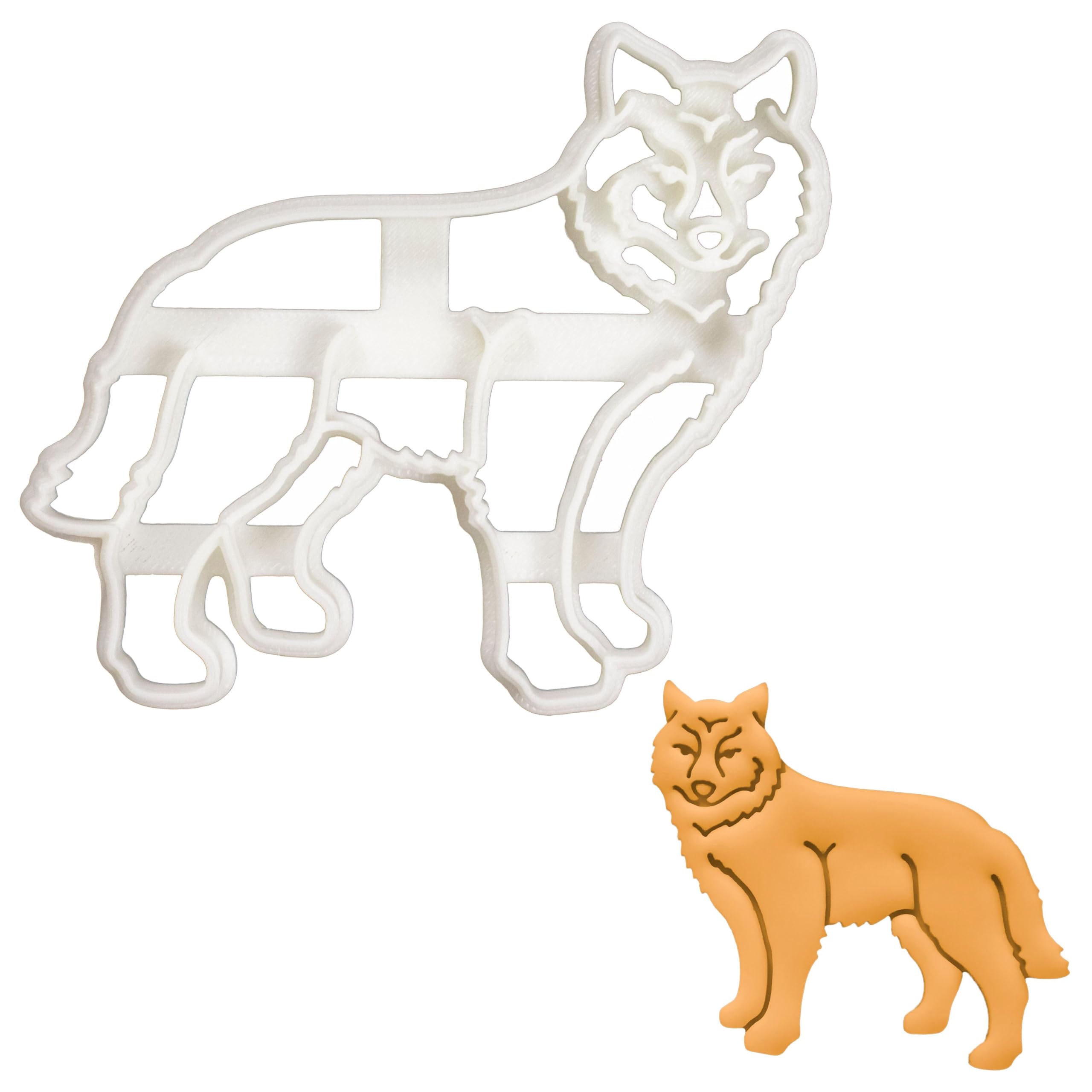 Wolf-Shaped Cookie Cutter - Premium Stainless Steel Baking Tool for Halloween, Christmas & Animal Theme Cookies - Perfect for DIY Desserts, Party Treats & Gift Decorations
