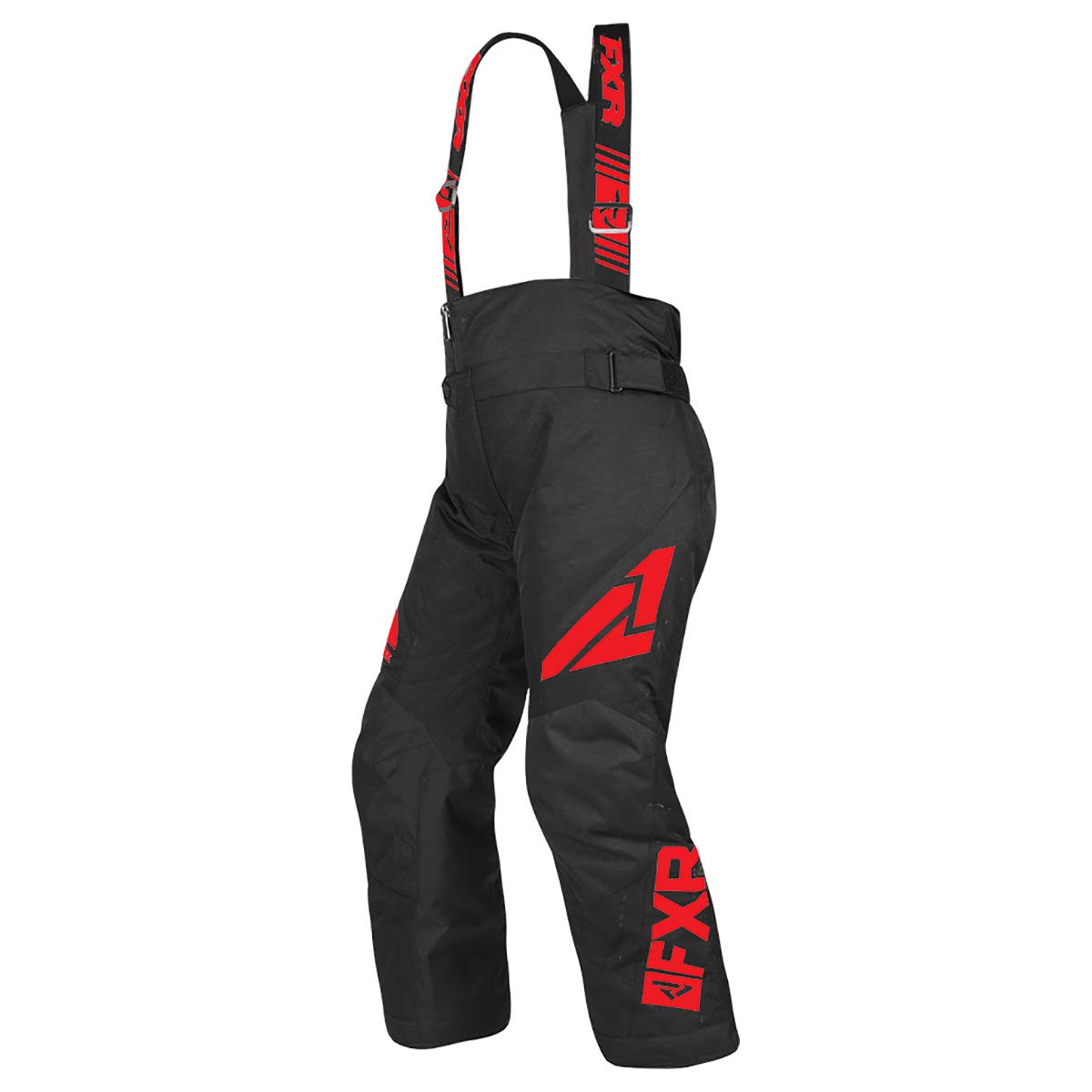 FXR Clutch Kids' Snow Pants - Black/Red - Size 8 - Waterproof Winter Ski Bibs for Boys & Girls - Perfect for Snowboarding, Skiing & Outdoor Winter Activities