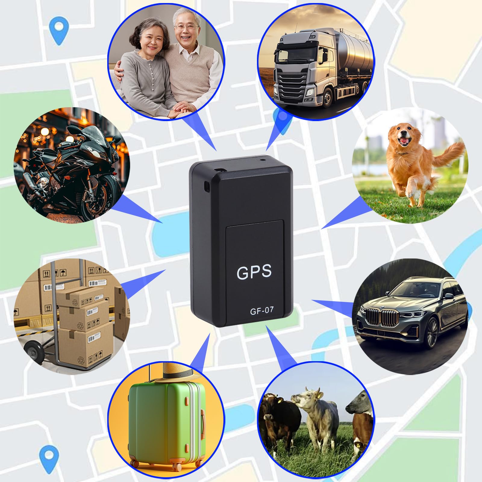 Real-Time Mini Magnetic GPS Tracker for Vehicles - Global Coverage Location Device for Trucks, Persons & Pets | No Subscription & No Monthly Fee | Perfect for Fleet Management, Personal Safety & Pet Tracking