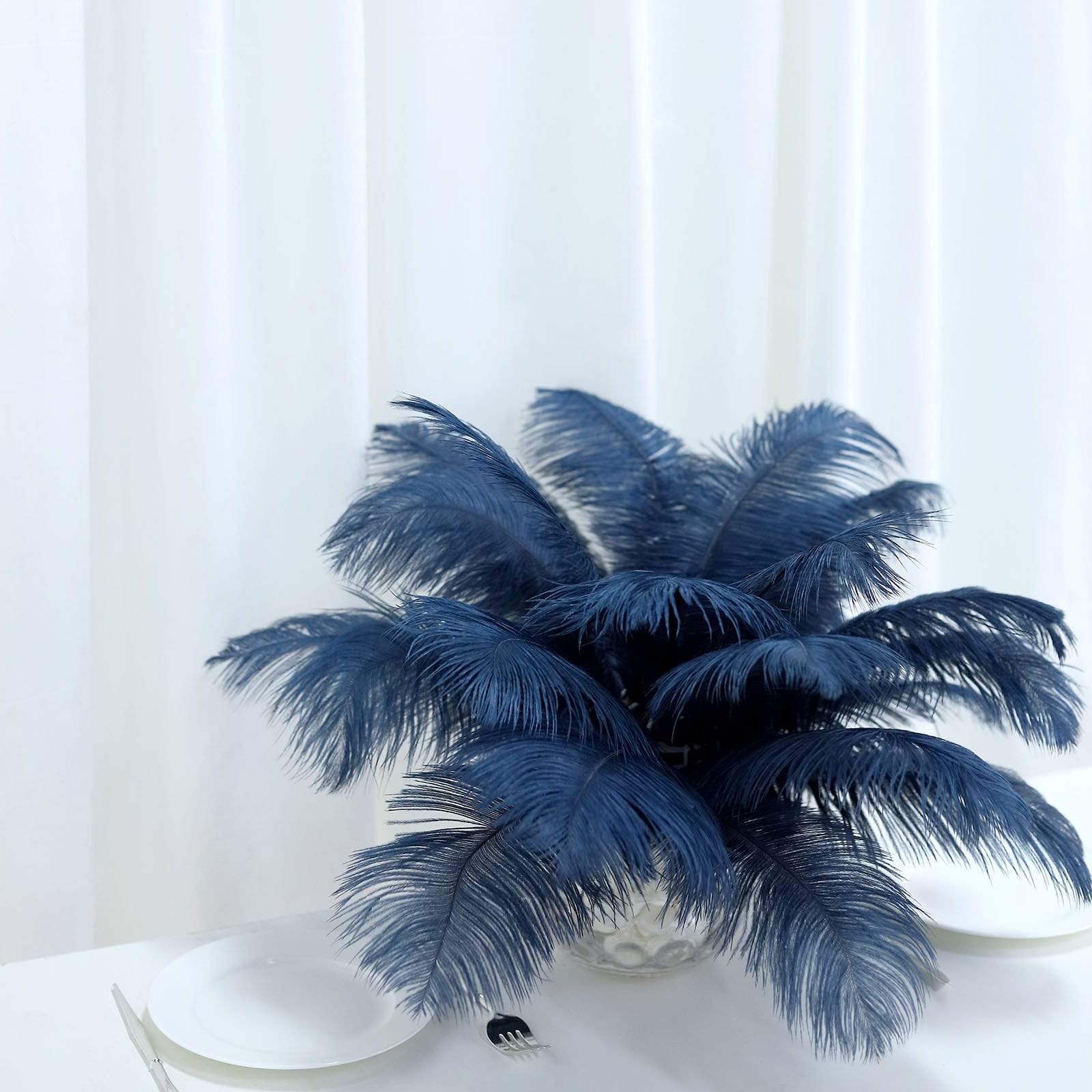 12 Pcs 10-15 Inch Genuine Ostrich Feathers for DIY Crafts, Wedding Decorations, and Costume Accessories