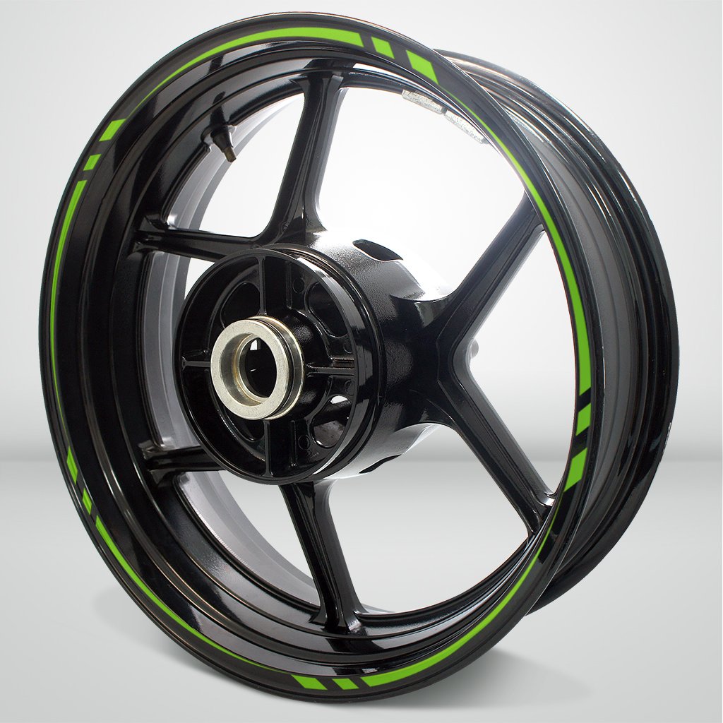 Stickman Vinyls Matte Green Motorcycle Rim Tape - Compatible with Kawasaki Ninja 300 | High-Visibility Wheel Stripe for Safety & Style | Perfect for Night Riding & Custom Bike Decoration