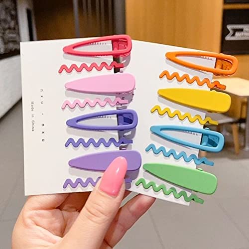 Trendy 2-Piece Set Cute Colorful Wave Hollow Hair Clips for Kids - Perfect for Parties, School, and Everyday Styling