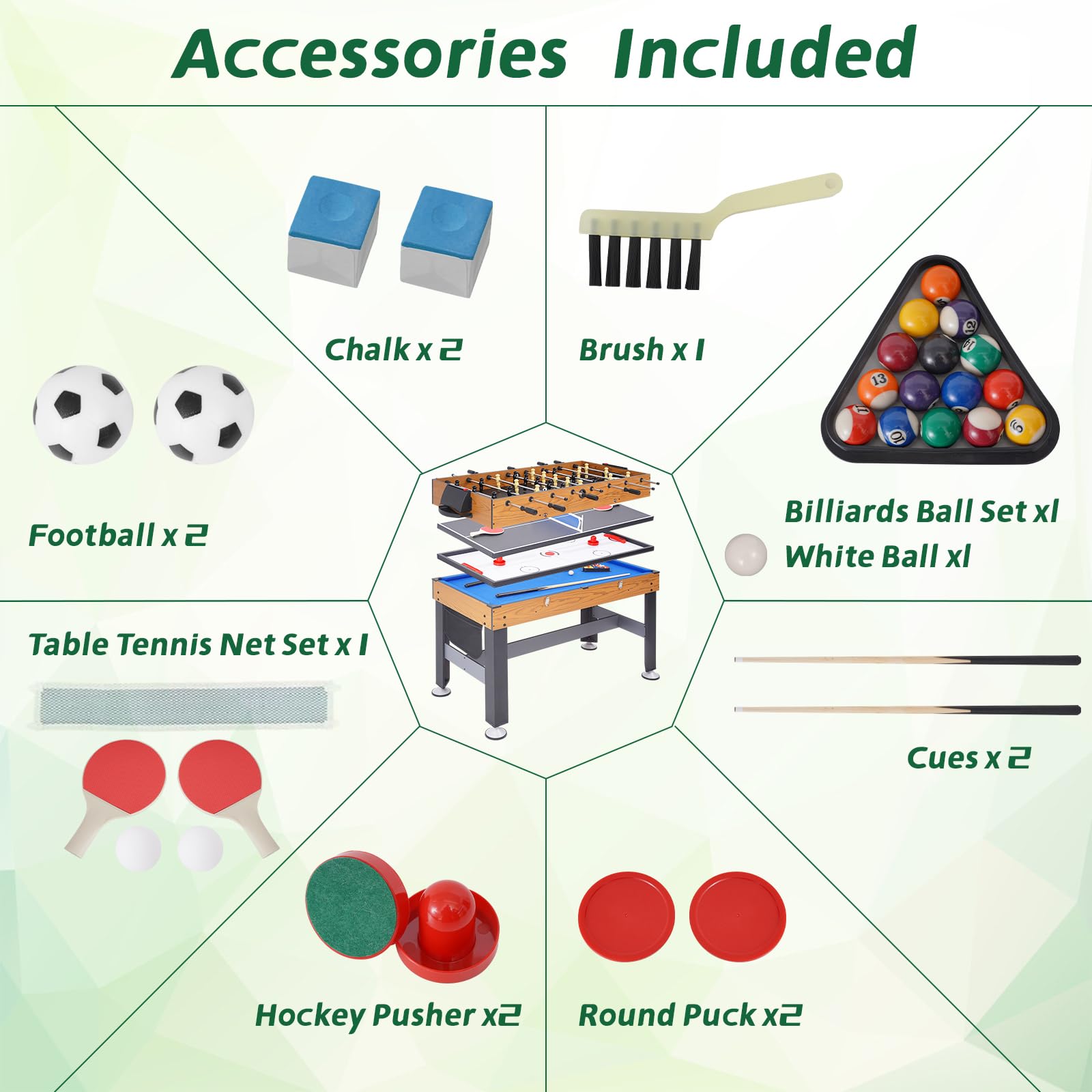 4-in-1 Multi Game Table for Adults - 54