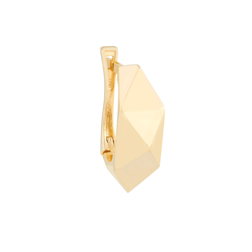 14K Gold Geometric Dome Hoop Earrings for Women - Elegant Dangle Earrings for Everyday Wear, Party & Gift Giving