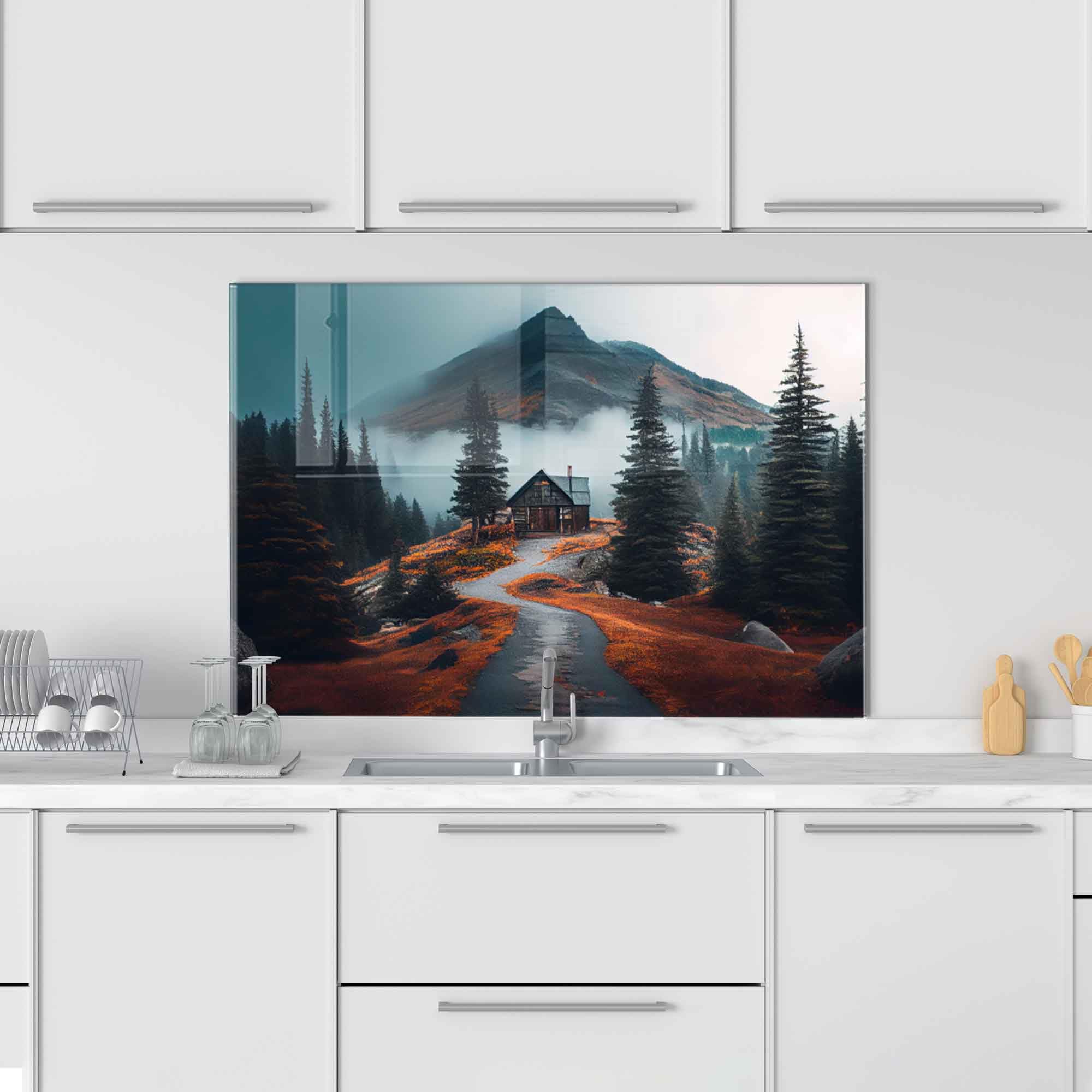 Tempered Glass Kitchen Backsplash - 30x18 Inch Heat-Resistant Stove Splash Guard, Wall Decor for Sink & Countertop Protection - Perfect for Modern Home & Apartment Kitchens