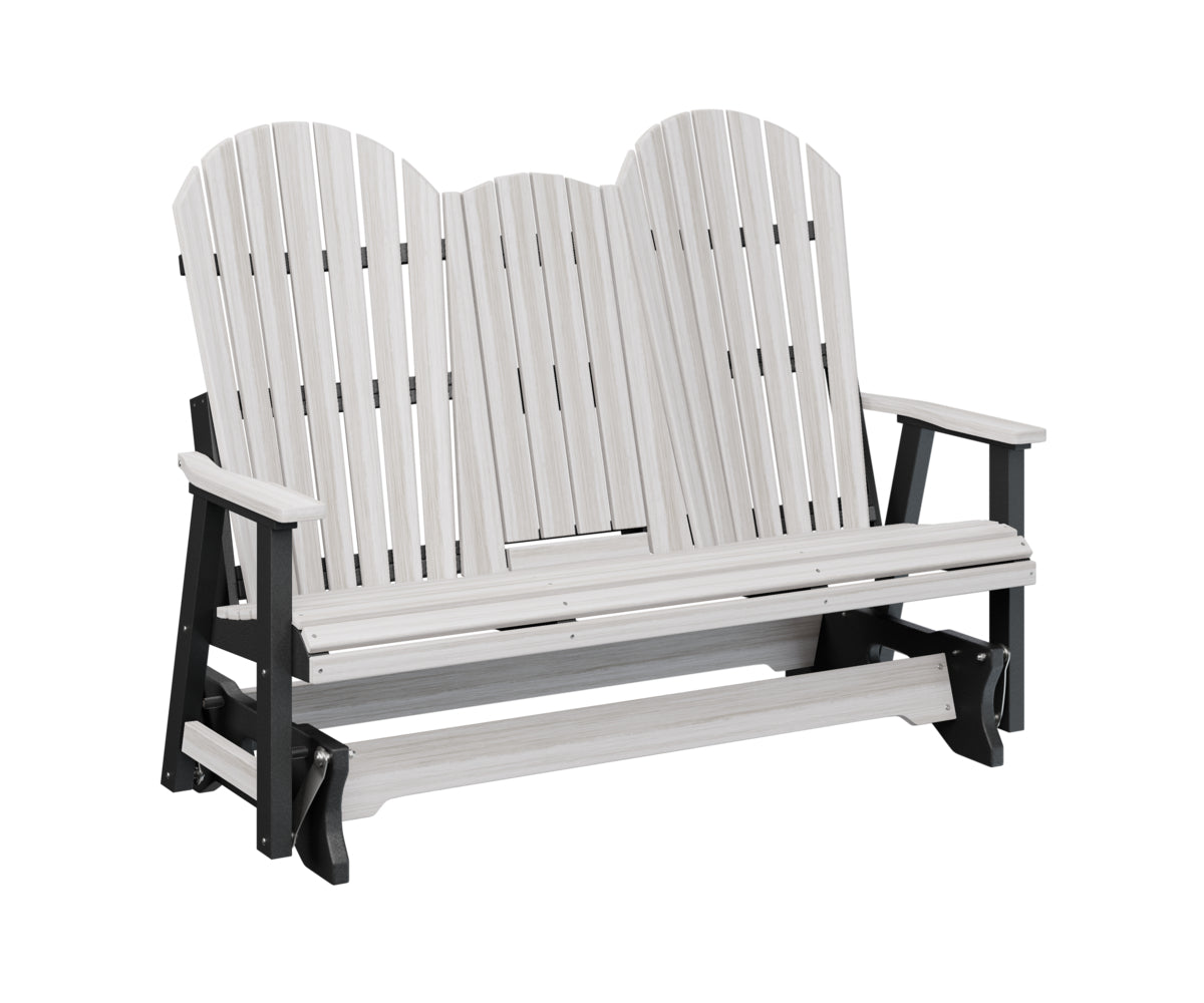 Berlin Gardens Comfo Back 3-Seat Glider Bench with Console - Outdoor Patio Furniture for Relaxing in Garden, Deck, or Backyard