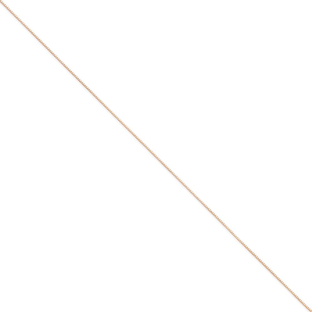 14K Rose Gold 0.7mm Box Chain Necklace for Women - Dainty Delicate Jewelry for Everyday Wear, Gifts & Layering
