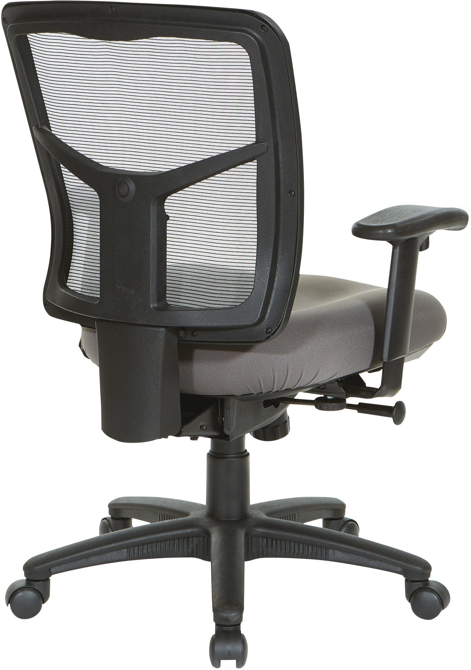 Office Star Grey Air Mesh Back Chair with Lumbar Support [92555] - Ergonomic Office Chair for Home & Work Comfort