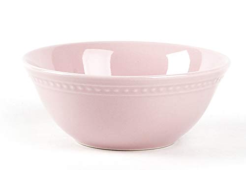 Premium Pearl Dots Stoneware Dinnerware Set - 56 Piece Dinnerware Set in Elegant Pink | Perfect for Family Dinners, Dinner Parties & Holiday Gatherings