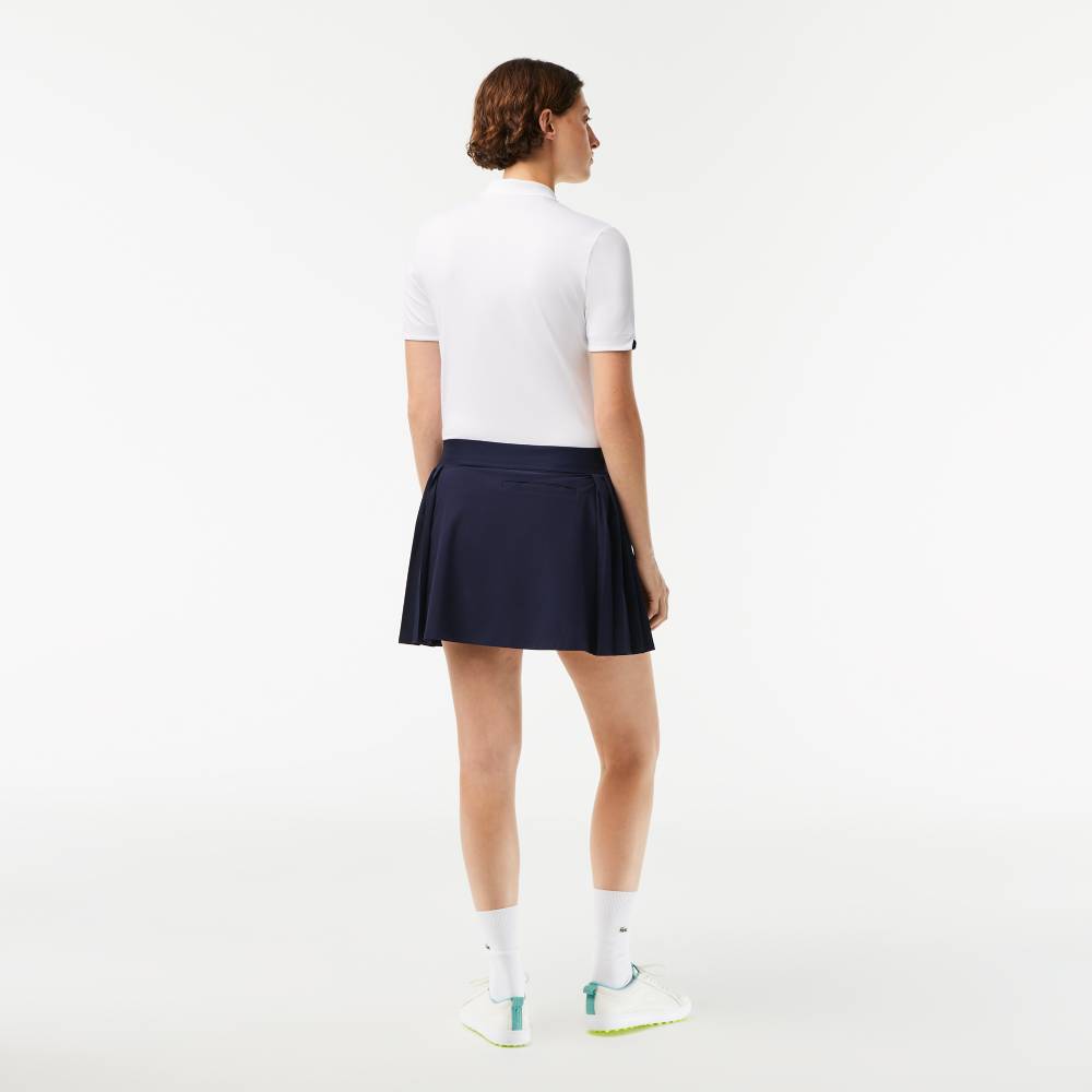 Lacoste Women's Built-In Short Tennis Skirt - Navy Blue | Comfortable & Styletic Athletic Skirt for Tennis, Golf & Casual Wear