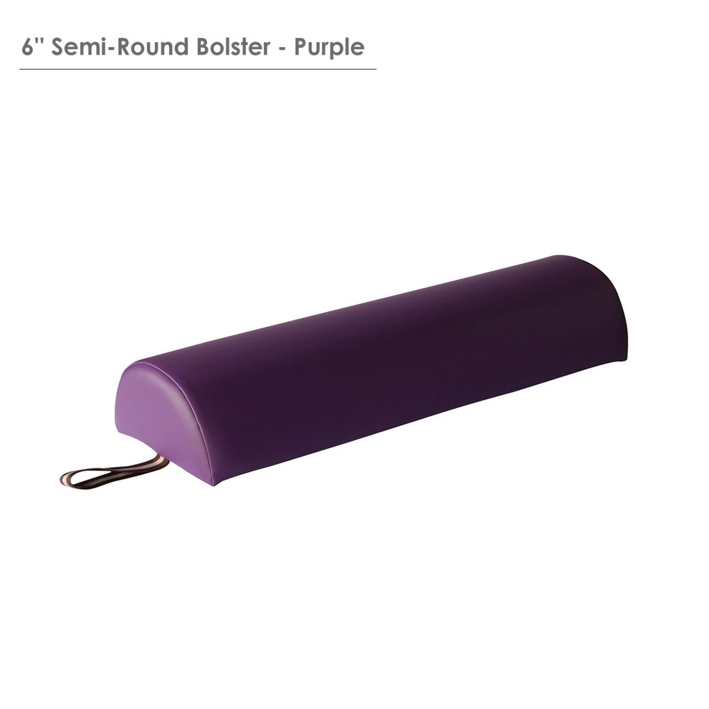Master Massage Large 6-Inch Semi Round Yoga Bolster Pillow for Back Support, Meditation & Relaxation - Perfect for Yoga, Physical Therapy & Home Comfort