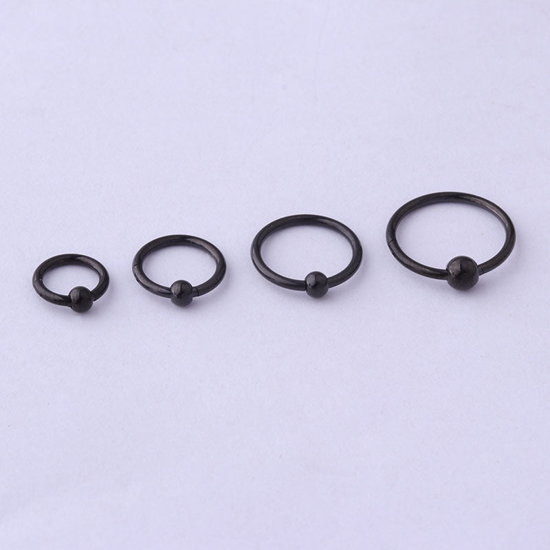16G Surgical Steel Ball Hinged Septum Clicker Hoop Rings - Body Jewelry for Nose, Lip, Ear Piercing | Hypoallergenic & Comfortable for Daily Wear | HSPJ704