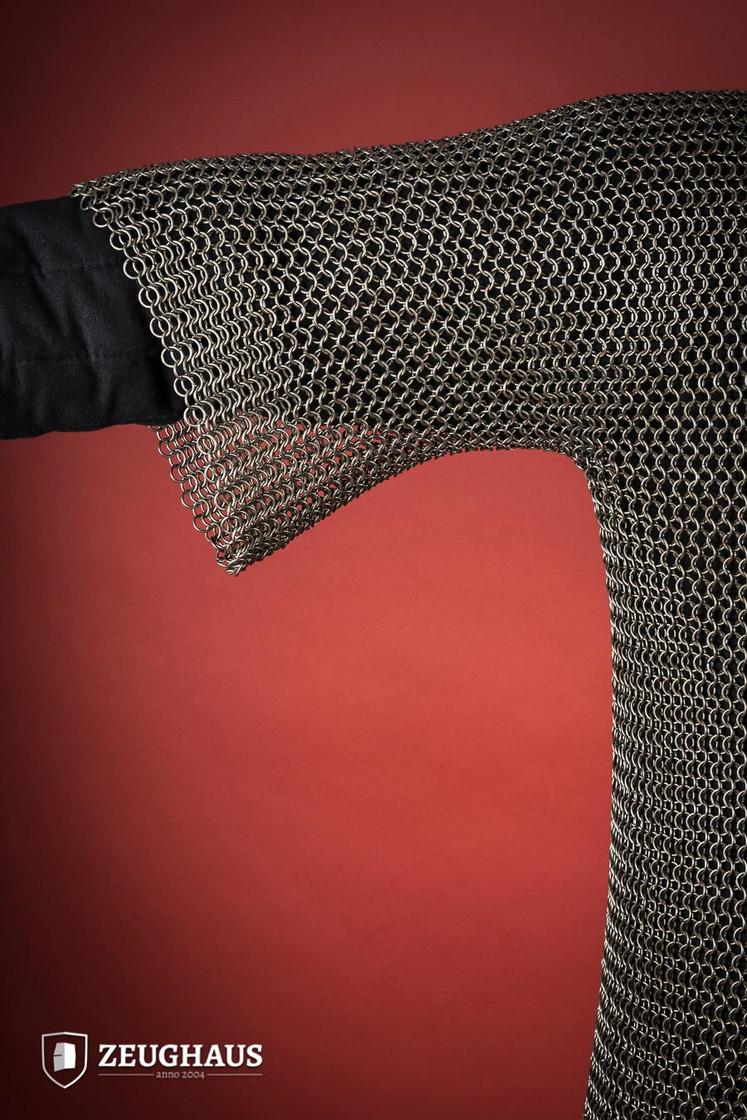 Chainmail Haubergeon - 9mm Steel Round Ring Medieval Armor for LARP, Cosplay & Renaissance Fairs | Oil-Finished for Durability & Authentic Look