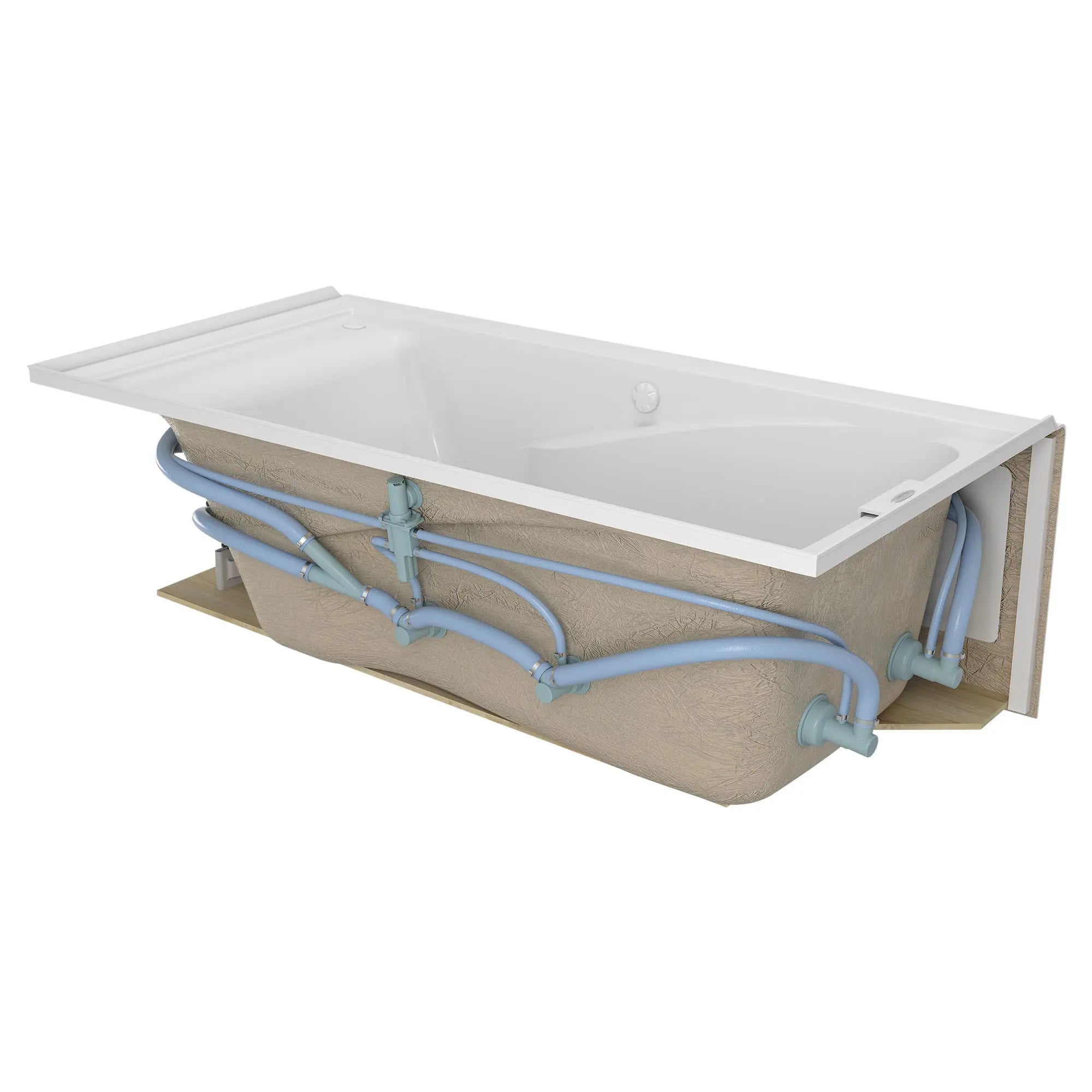 EverClean 60x32 Inch Whirlpool Bathtub with Apron - Premium Acrylic Drop-In Soaking Tub for Bathroom Remodel, Spa Relaxation & Hydrotherapy at Home