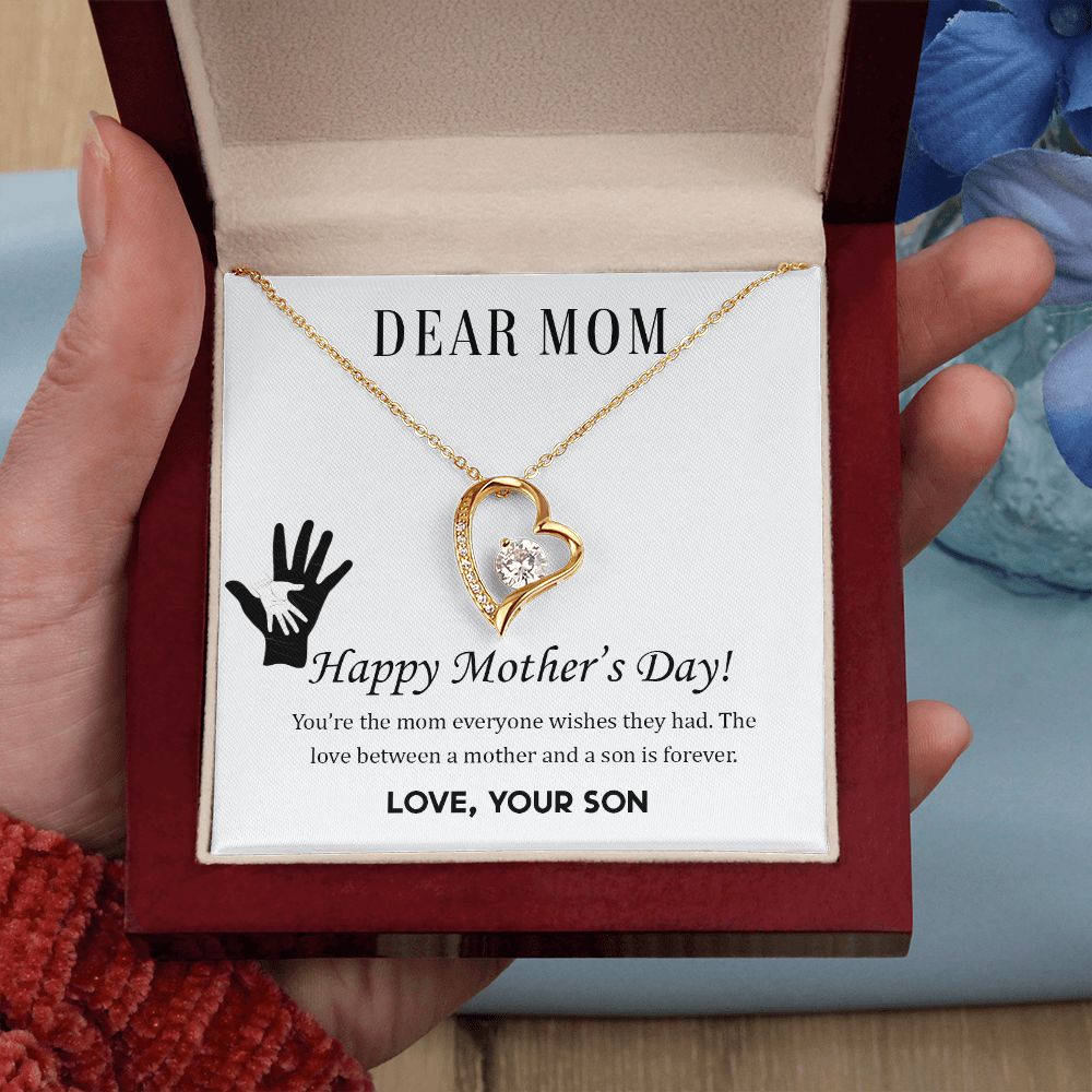 Elegant Heart Necklace Jewelry - Perfect Mother's Day Gift from Son | Gift for Mom, Wife, Grandma | Ideal for Birthday, Anniversary & Special Occasions