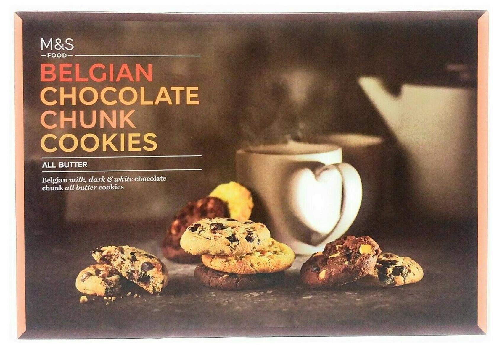 M&S Belgian Chocolate Chunk Cookies 500g - Premium Gourmet Cookies with Rich Belgian Chocolate - Perfect for Gifts, Tea Time & Dessert Lovers