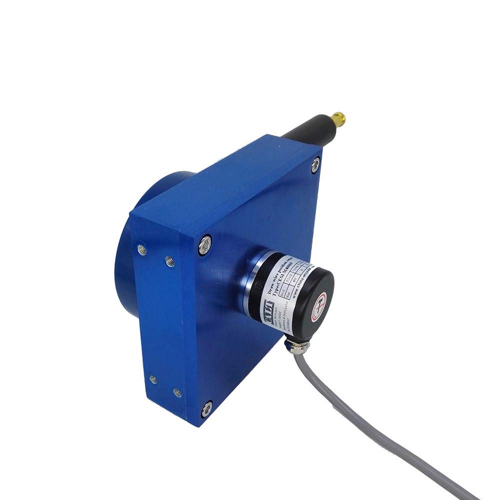 4000mm Stroke Draw Wire Linear Displacement Sensor Transducer - 24V DC Power Supply, 4-20mA Output - CWP-M4000A - Ideal for Industrial Automation, CNC Machinery, and Position Monitoring Applications