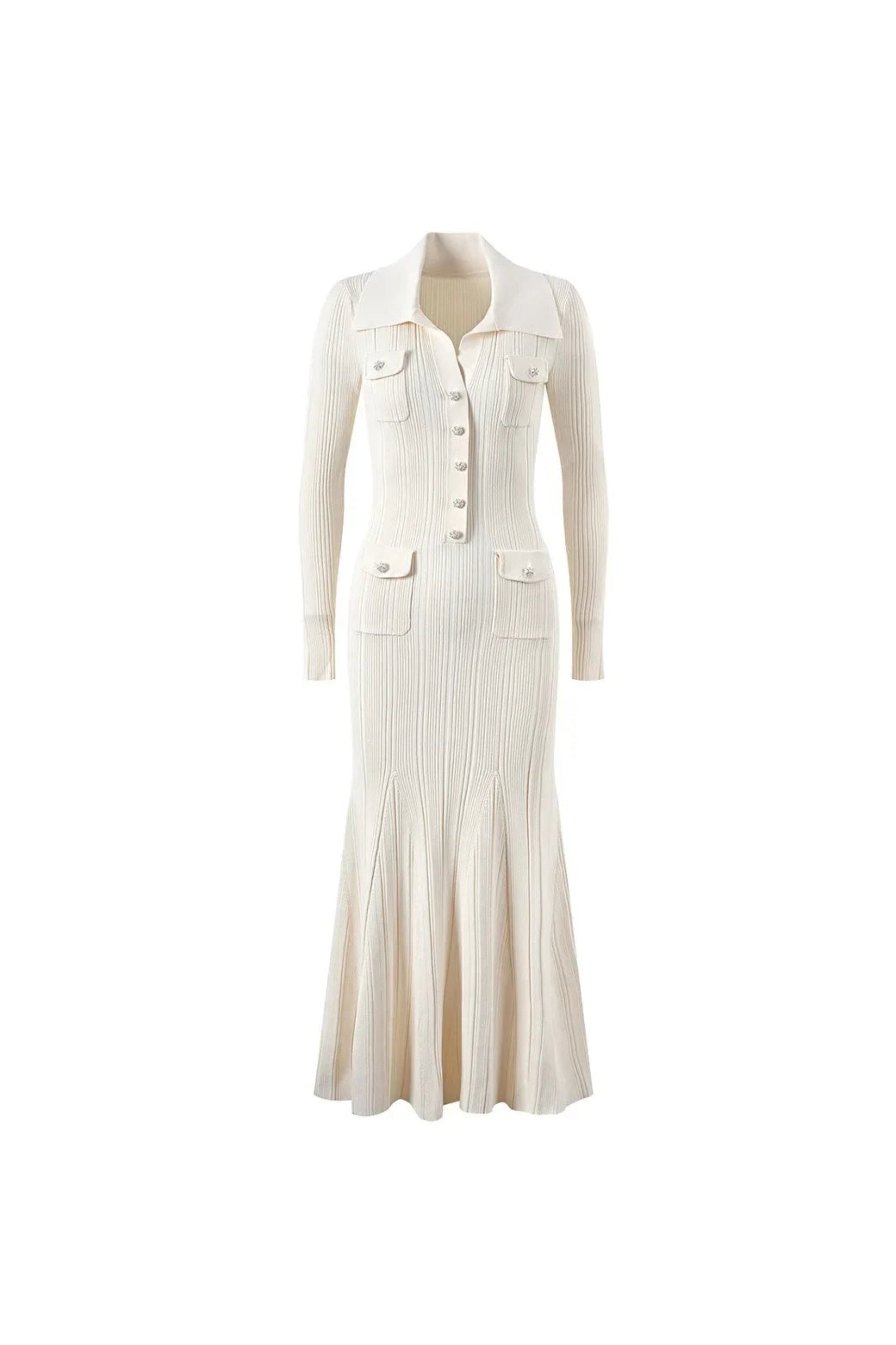 Stylish Jersey Button Long Sleeve Midi Dress for Women - Casual & Office Wear - Perfect for Work, Date Night & Fall Outfits