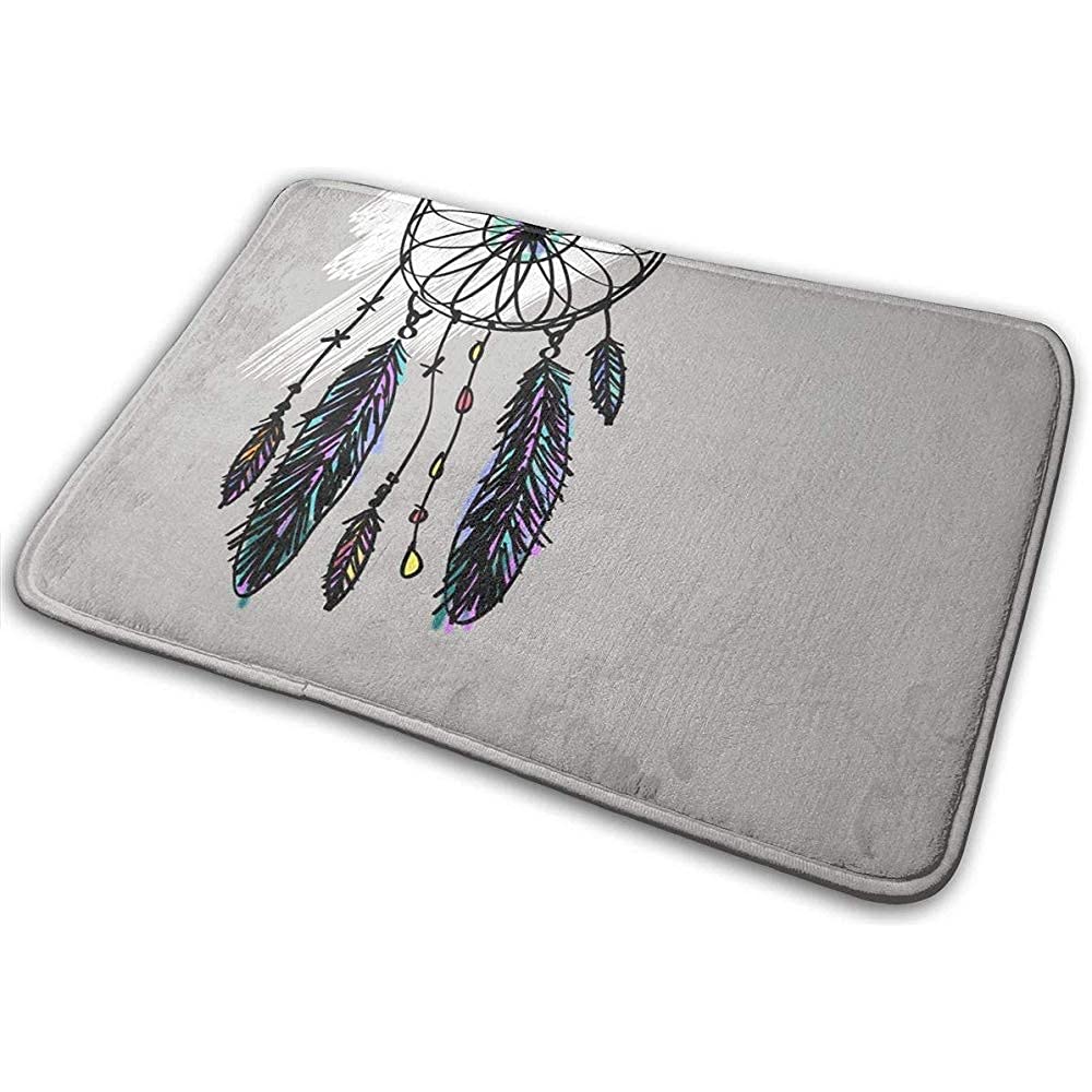 Dream Catcher Design Non-Slip Front Door Mat - 40x60cm Absorbent Mud Rug for Home Entrance, Porch & Patio - Perfect for Indoor/Outdoor Use