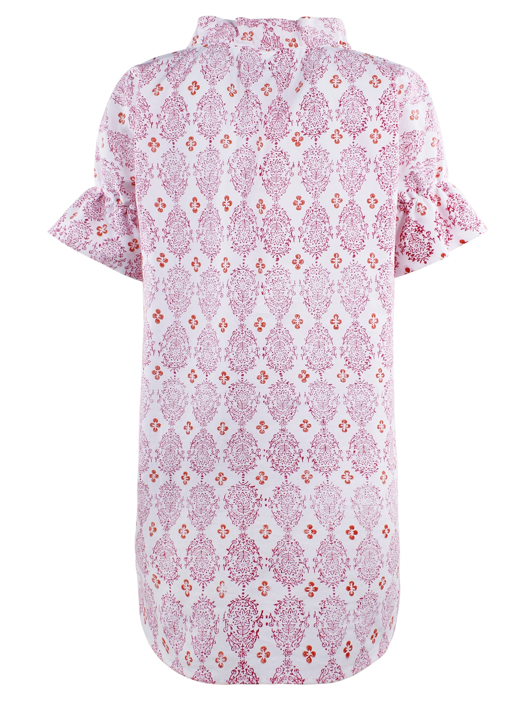 MENDED Crosby Shirt Dress for Women - Blue & Green Vara Dogwood Floral Print | Casual Summer Dress for Outings, Work & Date Nights