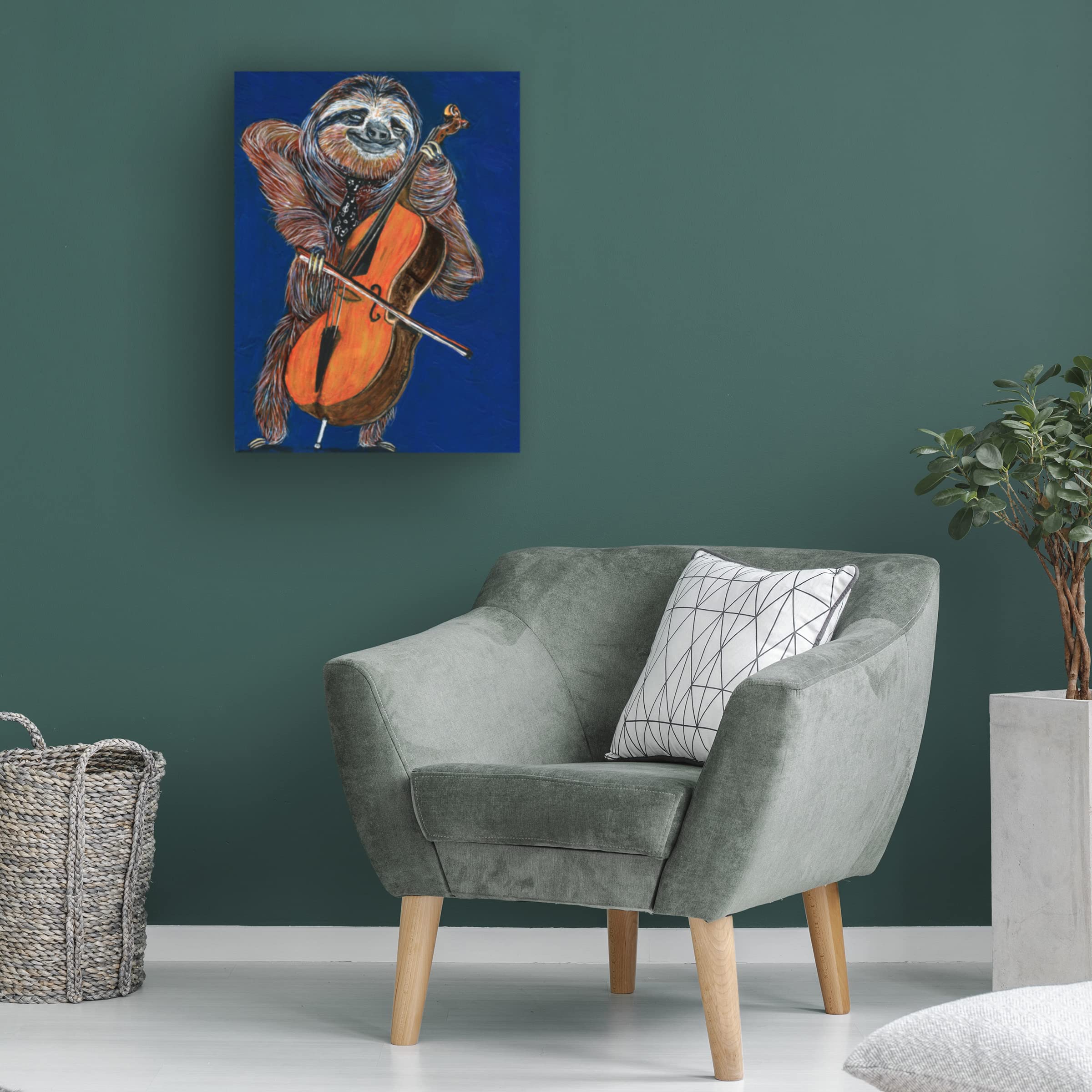 Trademark Fine Art 'Slow Yo Ma' Canvas Wall Art by Melissa Symons - Perfect for Living Room, Bedroom & Office Decor