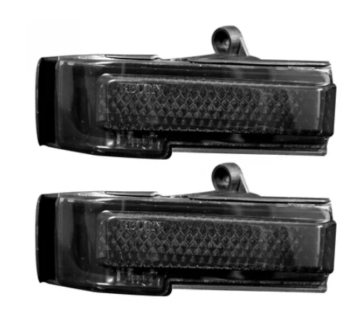 Ford F-150 SVT Raptor 2017-2020 Side Mirror Lights - White LED Running Lights & Turn Signals with Smoked Lens - Upgrade for Off-Road & Night Driving