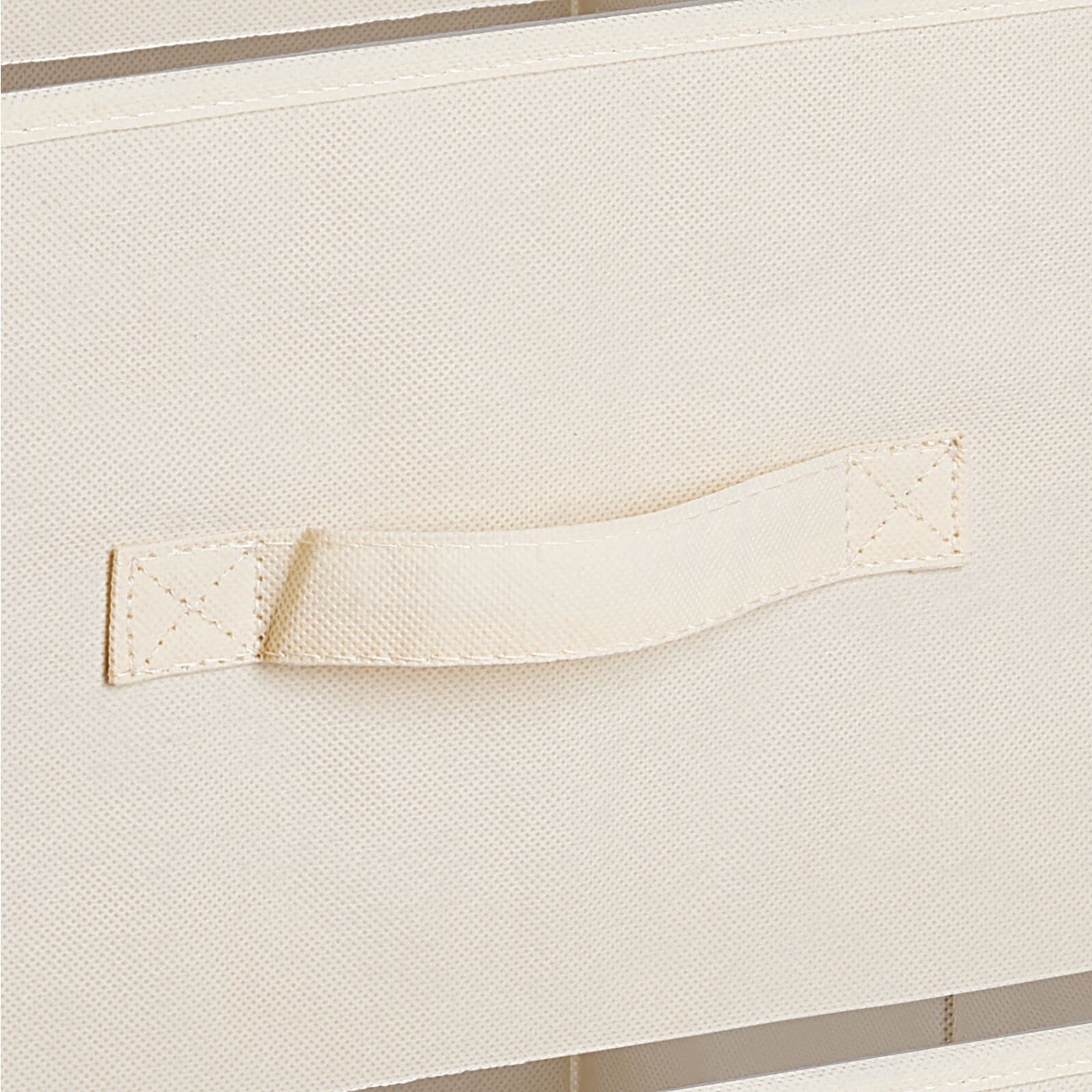 mDesign 4-Drawer Fabric Storage Tower Organizer - Steel Frame & Wood Top Dresser for Bedroom, Closet, Entryway - Jane Collection in Cream/White | Perfect for Small Space Organization & Home Decor
