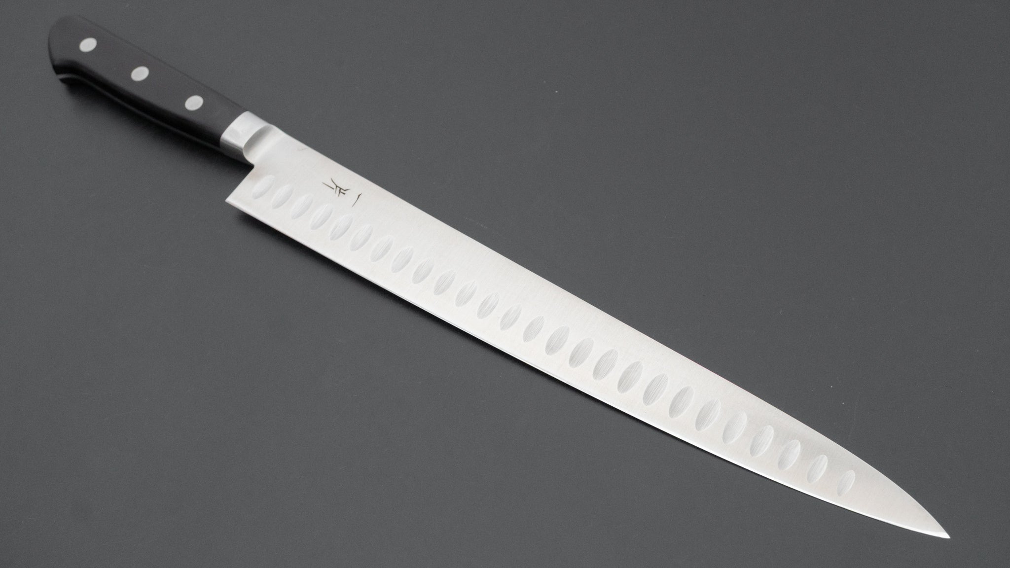 Hitohira FJ VG1 Sujihiki 300mm Japanese Chef Knife with Pakkawood Dimpled Handle - Perfect for Slicing Sashimi, Meat, and Precision Cutting in Professional Kitchens