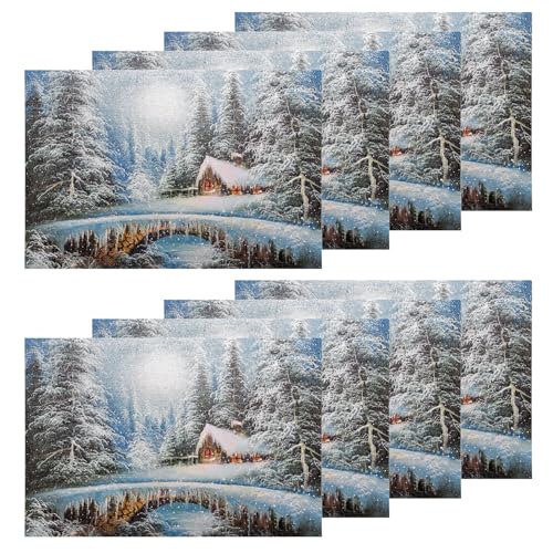 Christmas Snow Woods White