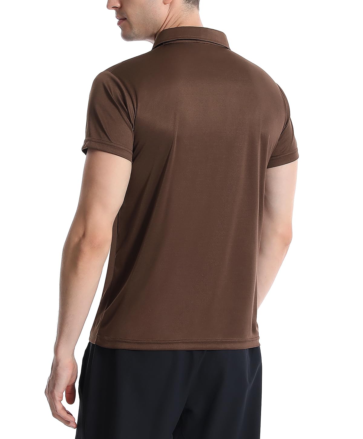 5 Pack Men's Dry Fit Polo Shirts - Moisture Wicking Short Sleeve Golf Shirts with Collar - Breathable Work & Casual Tops for Golf, Office, and Outdoor Activities