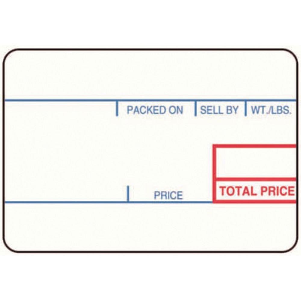 White CAS LP-1000 UPC Weigh Scale Labels with Red/Blue Imprint - 58mm x 40mm for Shipping, Inventory & Retail Use