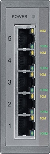 NS-205 10/100Mbps Unmanaged 5-Port Industrial Ethernet Switch with DIN Rail Mount - Reliable Networking for Harsh Environments, Factory Automation & IoT Applications