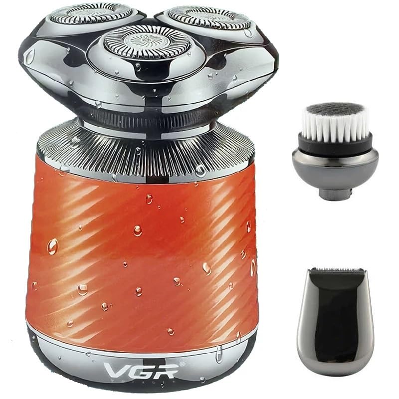 Professional Men's Electric Razor - Waterproof Cordless 3-in-1 Beard Trimmer & Shaver, Portable Travel Shaving Kit for Home, Gym & Business Trips