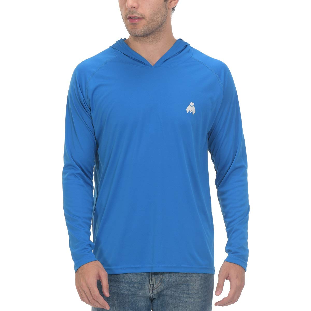 Midubi Men's Long Sleeve Rash Guard UPF 50+ UV Protection Shirt - Sun Protective Hooded Tee for Golf, Fishing, Hiking & Running | Outdoor Sports & Active Wear