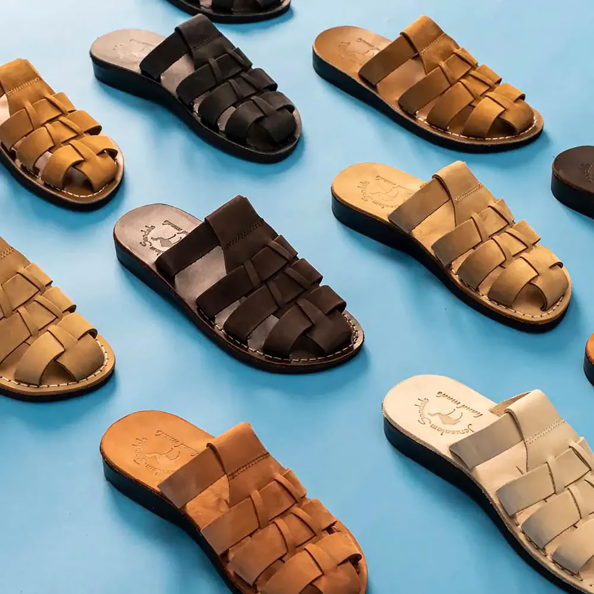 Michael Men's Closed Toe Leather Fisherman Sandals - Comfortable & Durable Casual Footwear for Summer, Beach, and Outdoor Activities