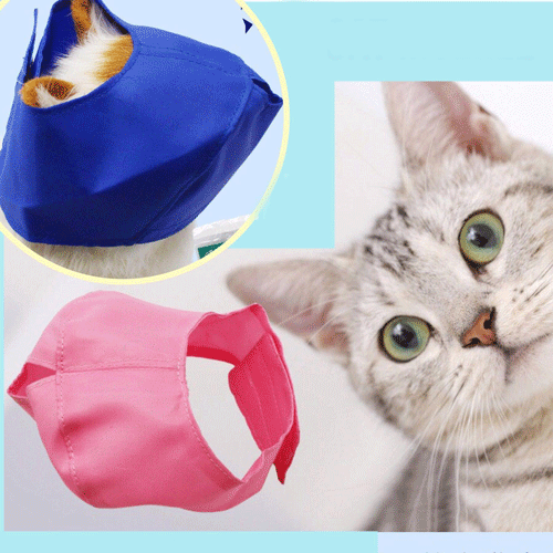 Calming Breathable Soft Cat Muzzle - Comfortable Adjustable Pet Safety Mask for Grooming, Vet Visits & Travel - Anxiety Relief for Nervous Cats