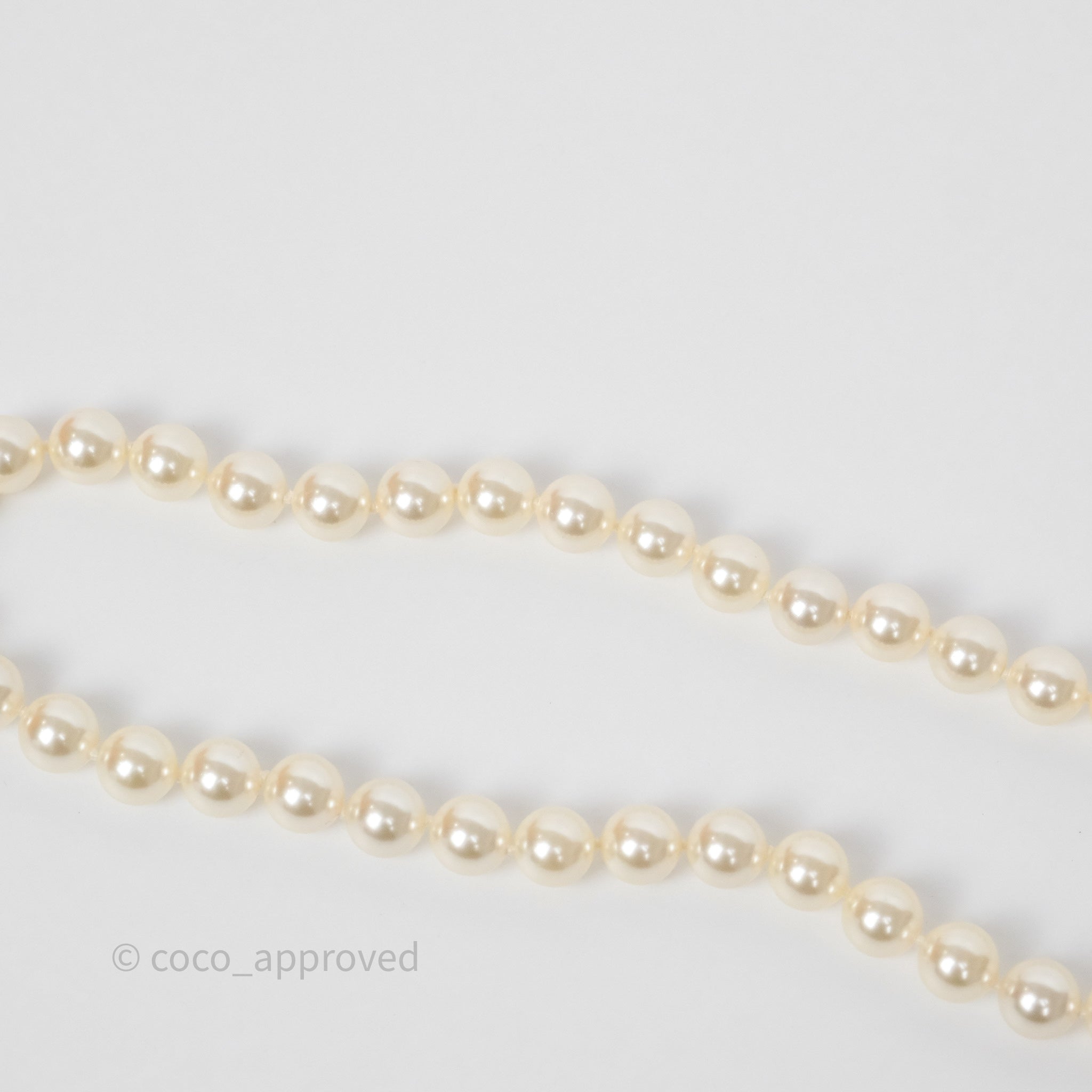 Chanel CC Pearl Long Necklace in Gold Tone - Elegant Fashion Jewelry for Women | Perfect for Parties, Weddings & Special Occasions