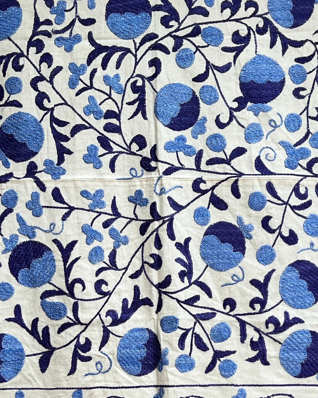 Handmade Small Suzani 073 - Traditional Embroidered Cotton Pillow Cover - Perfect for Boho Home Decor, Sofa Throw & Bedroom Accent