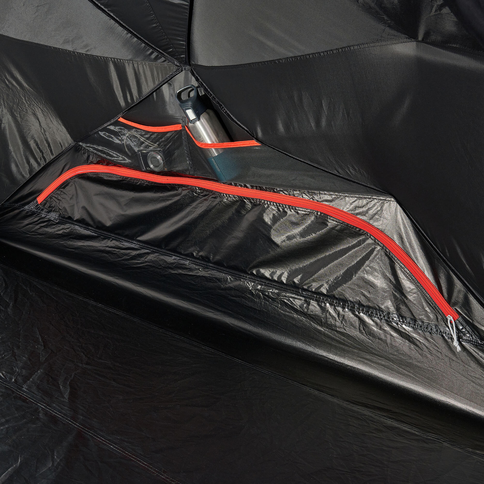 Quechua 2 Second Easy Fresh & Black Waterproof Pop Up Camping Tent for 3 Person - Lightweight Instant Setup Tent for Outdoor Adventures, Hiking, Backpacking & Family Camping Trips