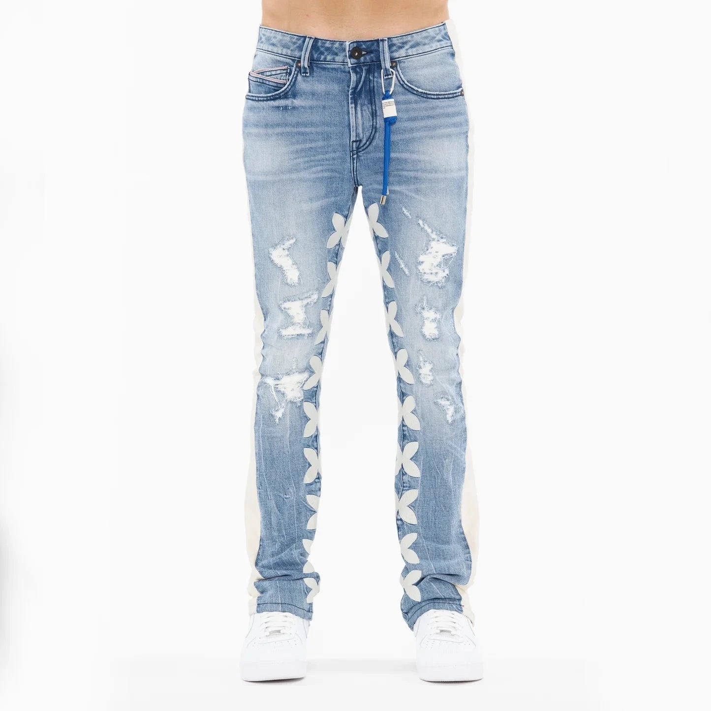 CULT OF INDIVIDUALITY Lenny Bootcut 603 Striped Jeans for Women - Vintage Inspired Denim Pants for Casual Wear & Night Out