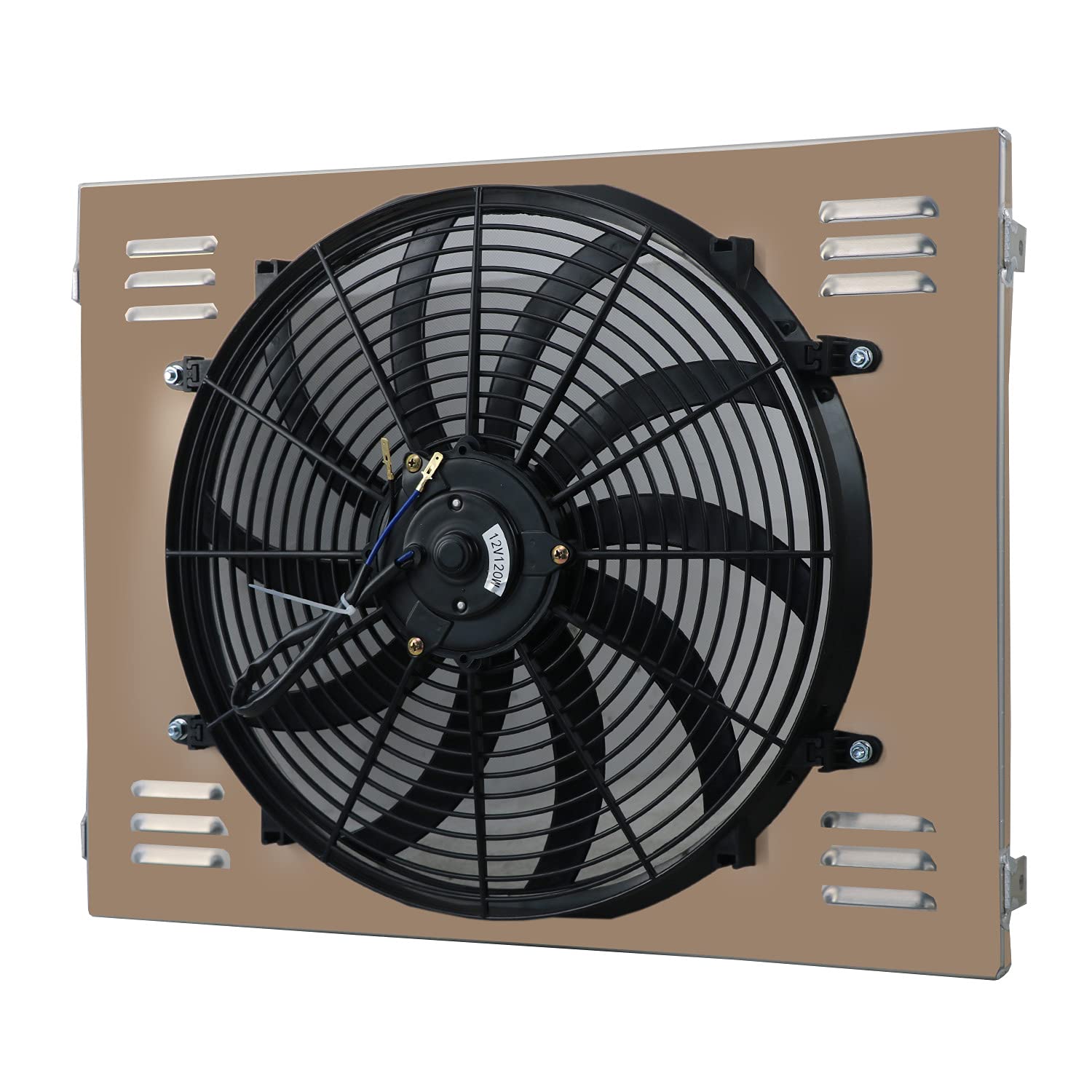 ECMRAD Aluminum Radiator Shroud with 12V 16
