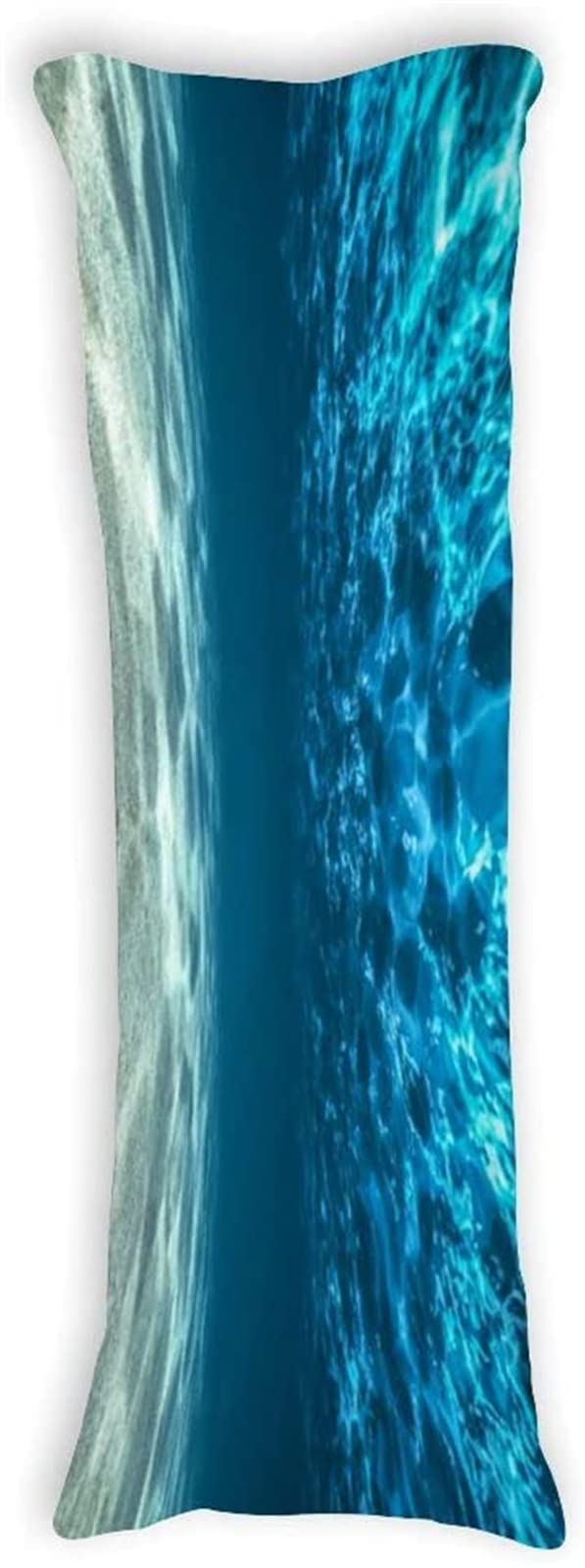 20x54 Inch Blue Ocean Cotton Body Pillow Cover - Soft & Breathable Long Pillowcase for Bed, Sofa & Couch - Perfect for Home Decor, Lounging & Relaxation