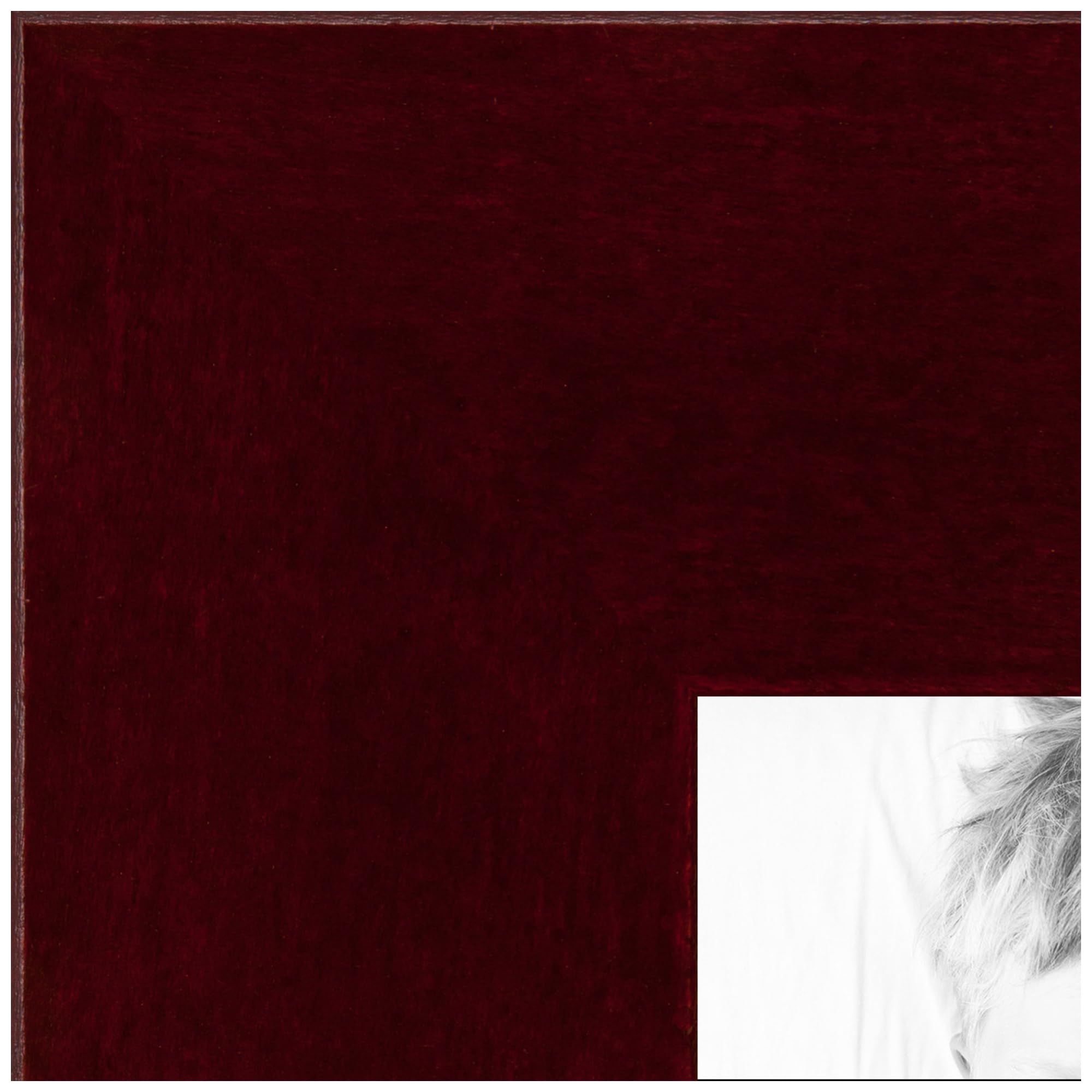 ArtToFrames 7x39 Inch Red Wood Picture Frame - 1.38 Inch Cherry Finish Custom Poster Frame for Artwork & Photos - Includes Economy Acrylic - Perfect for Wall Decor, Living Room, Bedroom & Office Display