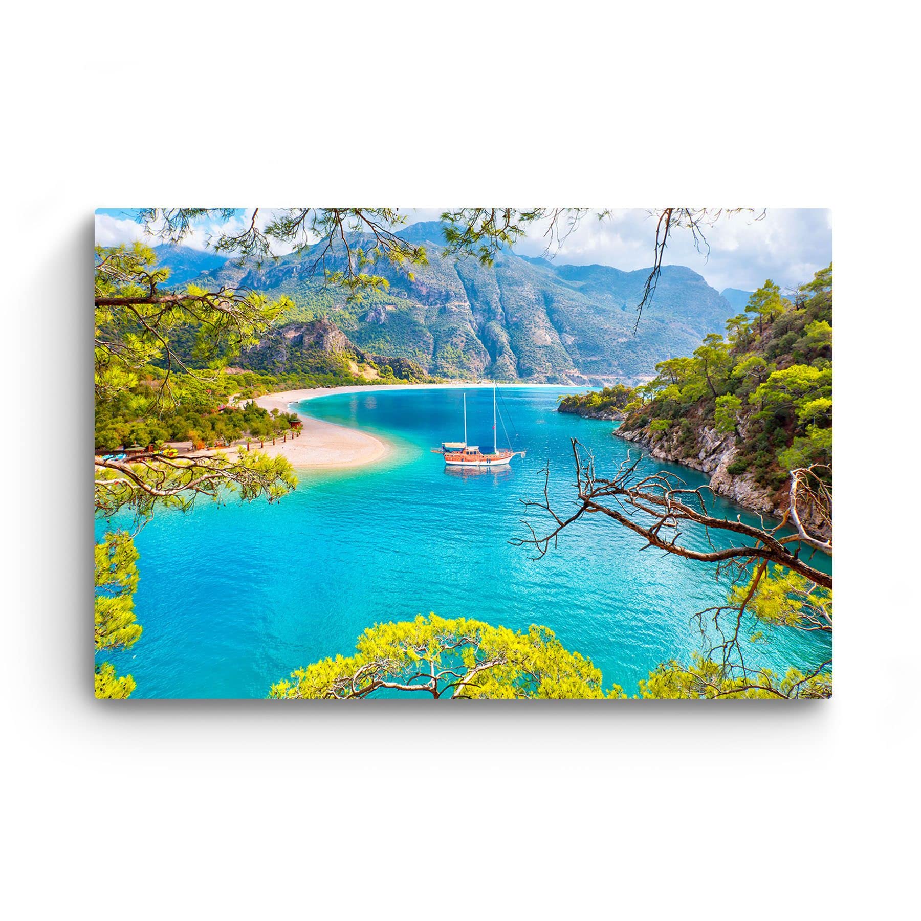 Startonight Acrylic Glass Wall Art - Clear Lake View Landscape Painting - 24