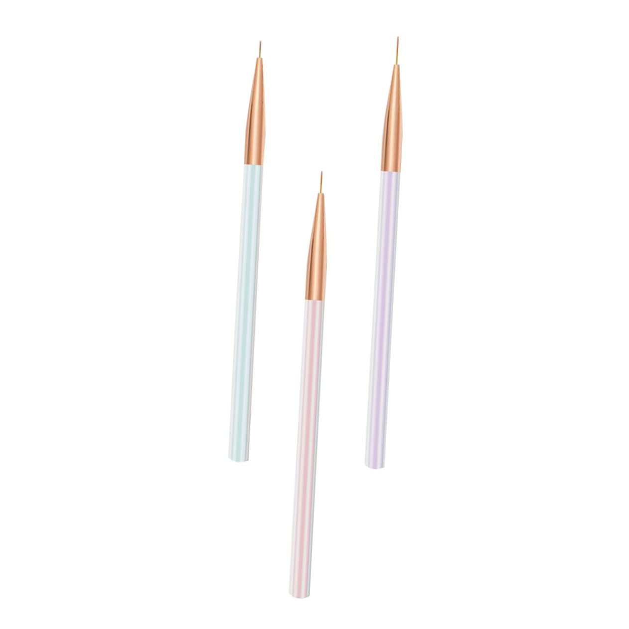 FOMIYES 3-Piece Gel Nail Art Pen Set - Acrylic Nail Liner, Striping Brush & Nail Marker for DIY Manicure & Nail Design | Professional Nail Art Tools for Salon, Home Use & Beginners