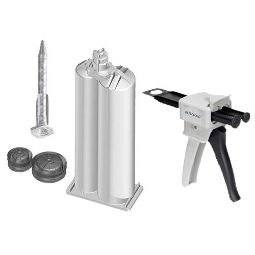 Atlas Pro 50ml/1.7oz Empty 2:1 Ratio Dual-Barrel Cartridge & Dispenser Kit (10 Pack) - Perfect for Epoxy Resin, Adhesives and DIY Craft Projects