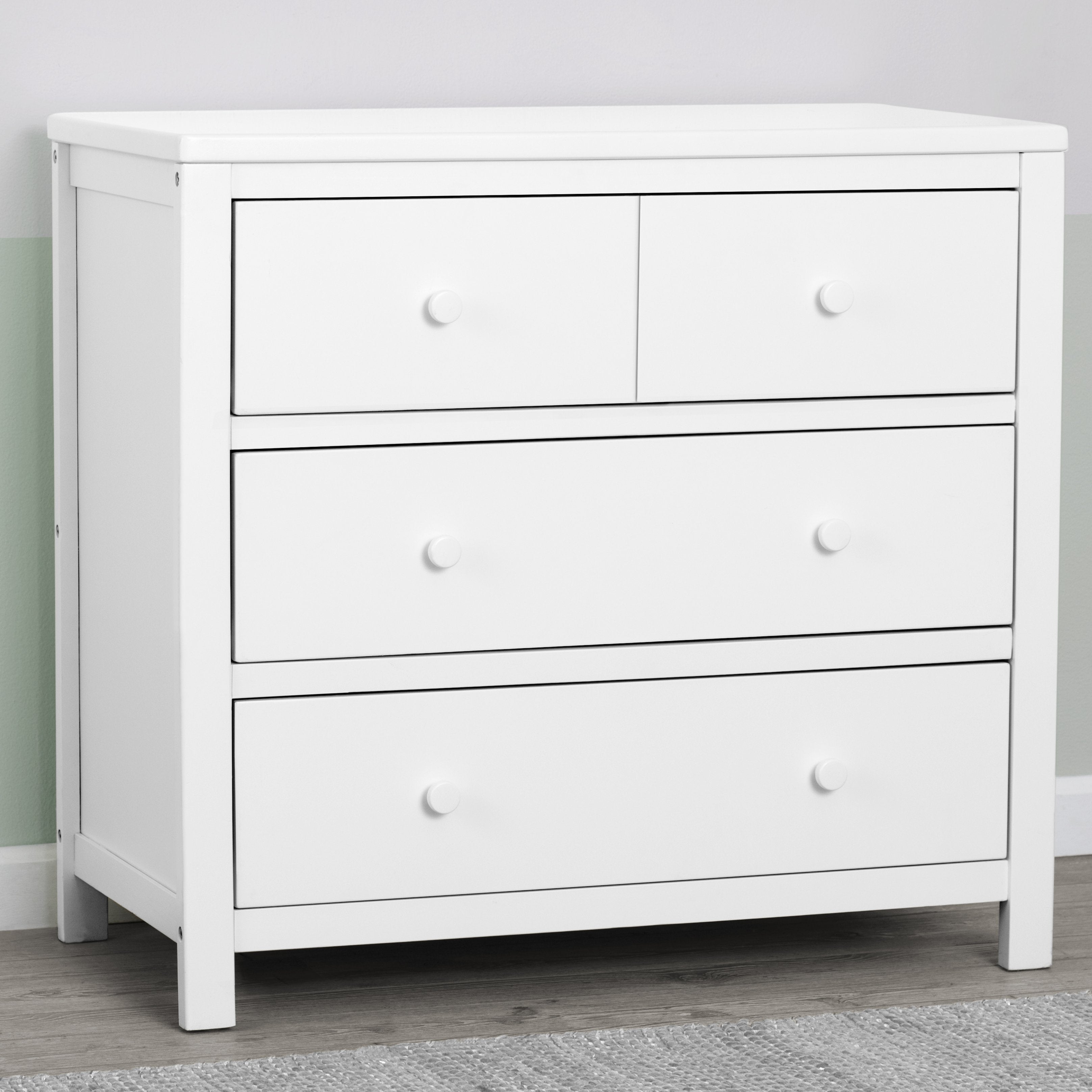 3-Drawer Wooden Dresser for Bedroom - Sturdy Storage Organizer for Clothes, Bedding & Accessories | Perfect for Home, Dorm & Apartment