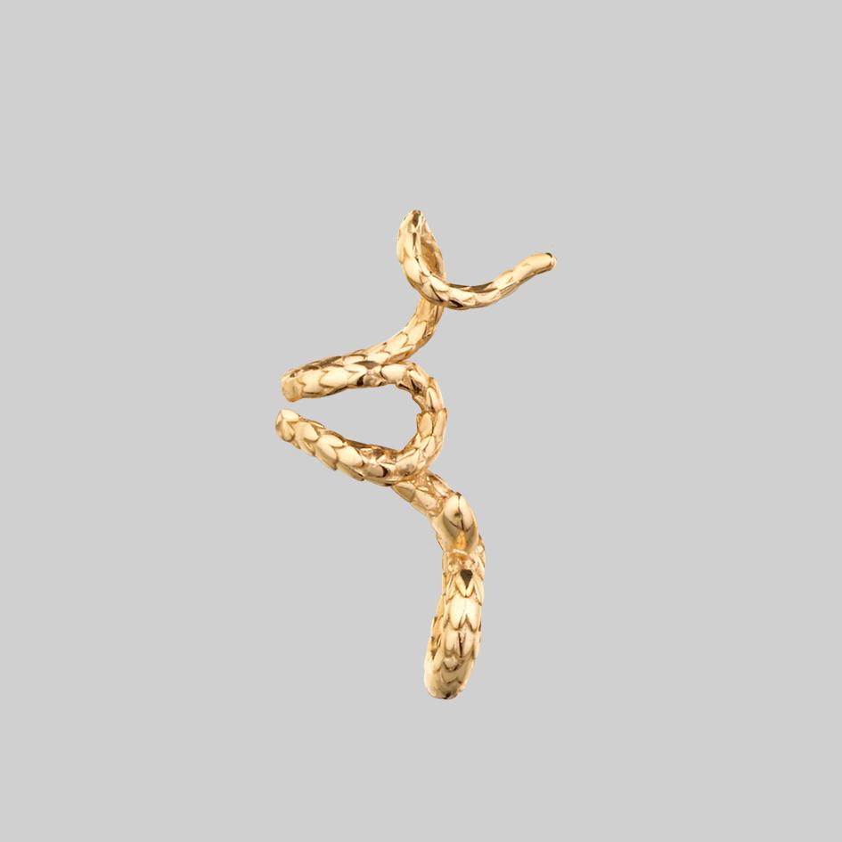 MINERVA Gold Snake Ear Wrap Cuff - Stylish Boho Jewelry for Women, Perfect for Parties, Weddings & Everyday Wear