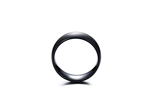 Custom His and Hers Couple Rings - Personalized Titanium Steel Promise Rings for Men & Women - Matching Black Wedding Bands Set (2 PCS) - Perfect for Anniversaries, Engagements & Romantic Gifts