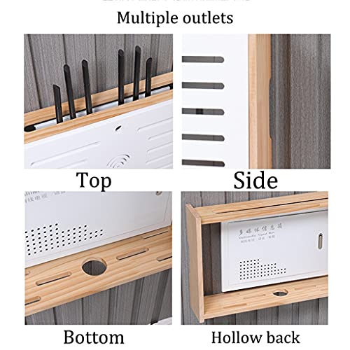 Wall-Mounted Router Storage Box for WiFi & Cable Management - 49x30cm - TV Accessories Organizer